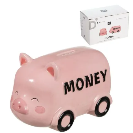 Hucha Cerdito Furgoneta Cerámica | Hucha Original Decorativa